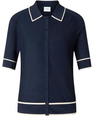 Bogner Peaches Silk Knit Jacket - Blue