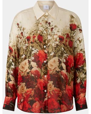 Bogner Nadine Chiffon Shirt Blouse - Red