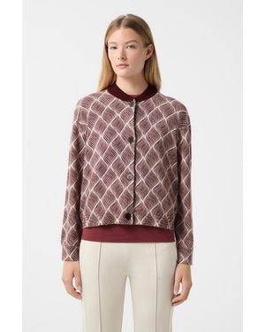 Bogner Evelyn Knitted Bomber Jacket - Pink