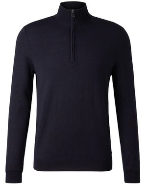 Bogner Ouri Fine-Knit Half-Zip Pullover For - Blue