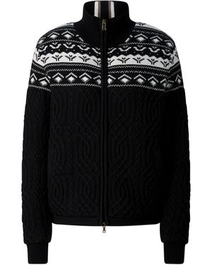 Bogner Carolyn Norwegian-Style Knit Jacket For - Black