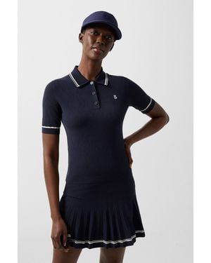 Bogner Mandy Knitted Polo Shirt - Blue