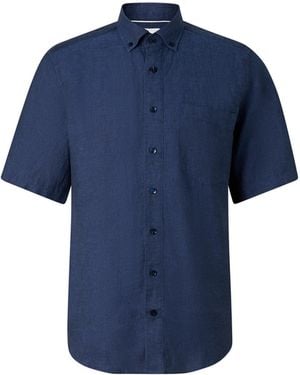 Bogner Linen Short-sleeved Shirt Lykos - Blue