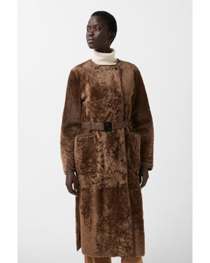 Bogner Peyton Lambskin Coat For - Brown