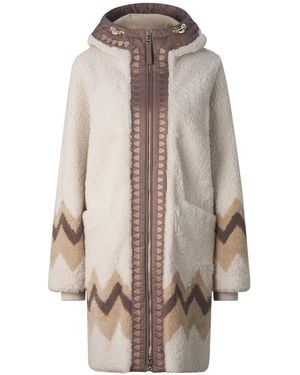 Bogner Niva Lambskin Coat For - Brown