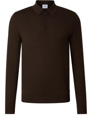 Bogner Knitted Polo Long-Sleeved Top Jake For - Black