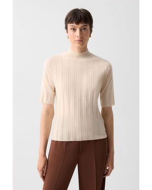 Bogner Virgin Wool Cashmere Shirt Tina - Natural