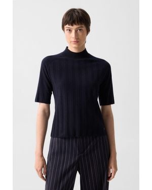 Bogner Virgin Wool Cashmere Shirt Tina - Blue