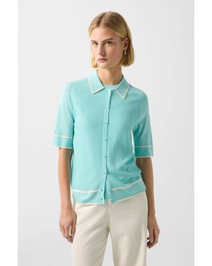 Bogner Peaches Silk Knit Jacket - Green