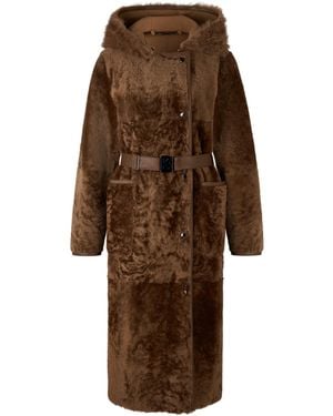 Bogner Peyton Lambskin Coat For - Brown