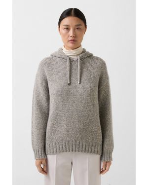 Bogner Stella Knitted Hoodie For - Gray