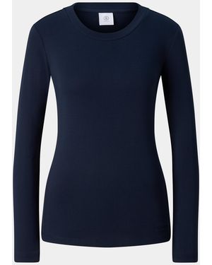 Bogner Baumwoll-Longsleeve Nikini Für Damen - Blau