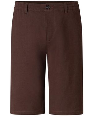 Bogner Marc Linen Mix Shorts For - Brown