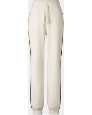 Bogner Calotta Virgin Wool Blend Knitted Pants For - White