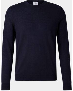 Bogner Pure New Wool Cashmere Sweater - Blue