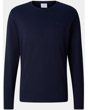 Bogner Arvid Cotton Long-Sleeved Top For - Blue