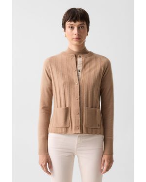 Bogner Tanja Virgin Wool Cashmere Cardigan - Natural