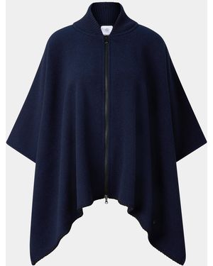 Bogner Wollmix-Poncho Nellie Für Damen - Blau