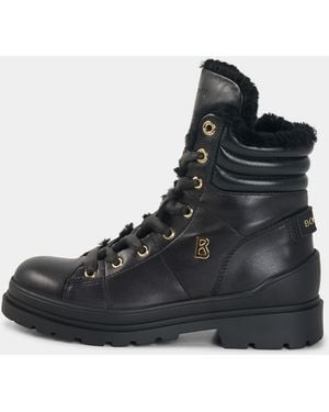 Bogner St. Moritz Lace-up Boots With Spikes - Black