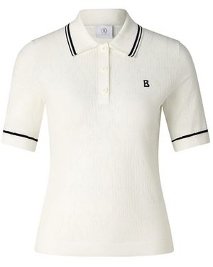 Bogner Mandy Knitted Polo Shirt For - White