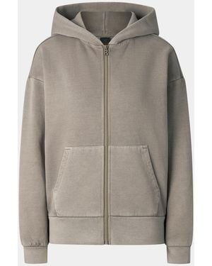 Bogner Fire + Ice Ilona Cotton Hoodie Jersey Jacket - Gray