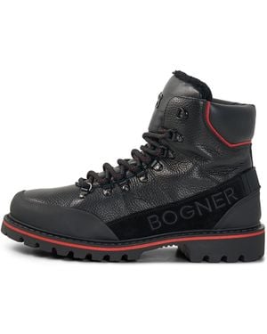 Bogner Helsinki Lace-up Boots With Spikes - Black