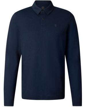 Bogner Timon Polo Long-Sleeved Top For - Blue