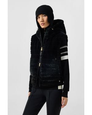 Bogner Manda Faux Fur Down Waistcoat - Black