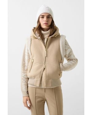 Bogner Fine Lambskin Waistcoat For - Natural
