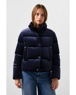 Bogner Oliva Velvet Down Jacket - Blue