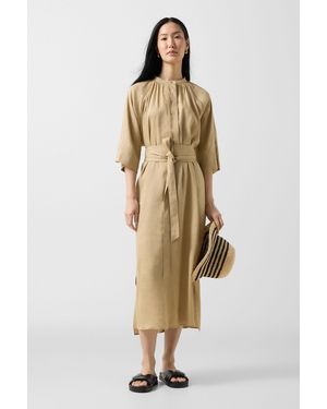 Bogner Linen Mix Dress Catelyn For - Natural