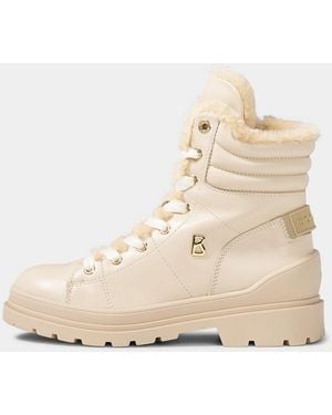 Bogner St. Moritz Lace-up Boots With Spikes - Natural