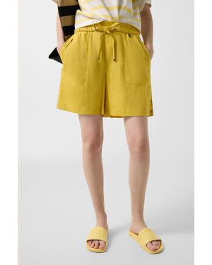 Bogner Linen Blend Shorts Carmel - Yellow