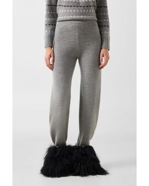 Bogner Luana Virgin Wool Knitted Pants For - Gray