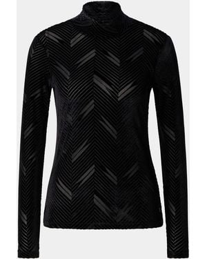 Bogner Cherie Velvet Long-Sleeved Top For - Black