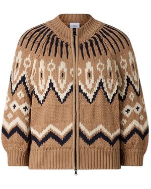 Bogner Norwegian Knit Jacket Aurora For - Brown