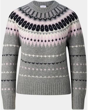 Bogner Ina Cashmere Norwegian Pullover - Gray