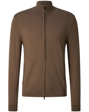 Bogner Oscar Virgin Wool Knit Jacket For - Brown