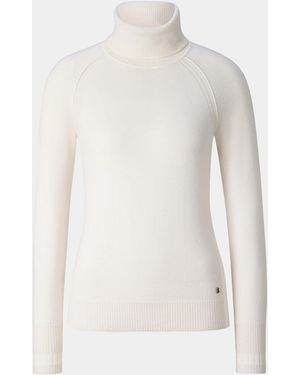 Bogner Vaiana Pure New Wool Cashmere Sweater - White
