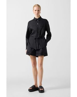 Bogner Catrina Linen Blend Blouse - Black
