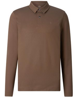 Bogner Timon Polo Long-Sleeved Top For - Brown
