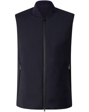 Bogner Virgin Wool Waistcoat Jeff For - Blue