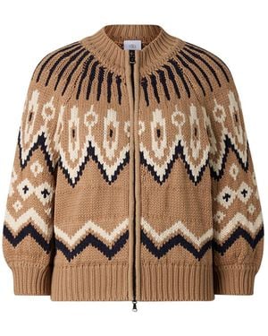 Bogner Norwegian Knit Jacket Aurora For - Brown
