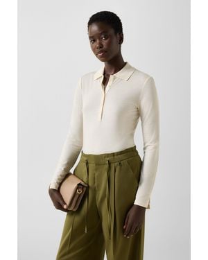 Bogner Whoopy Polo Long-sleeve Top - Natural