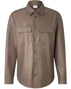 Bogner Leather Overshirt Olli - Brown