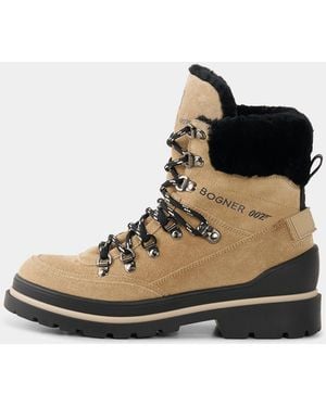 Bogner Lace-Up Boots St. Moritz X Bond 007 With Spikes For - Black