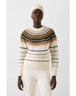 Bogner Ina Cashmere And Norwegian-Style Sweater For - Natural