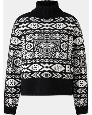 Bogner Jacquard-Pullover Nadin - Schwarz