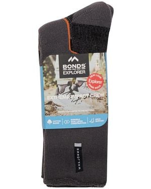 Bonds Explorer Extreme Impact Crew Socks 12 Pack - Black
