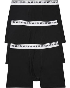 Bonds Cotton Stretch Trunk 3 Pack - Black